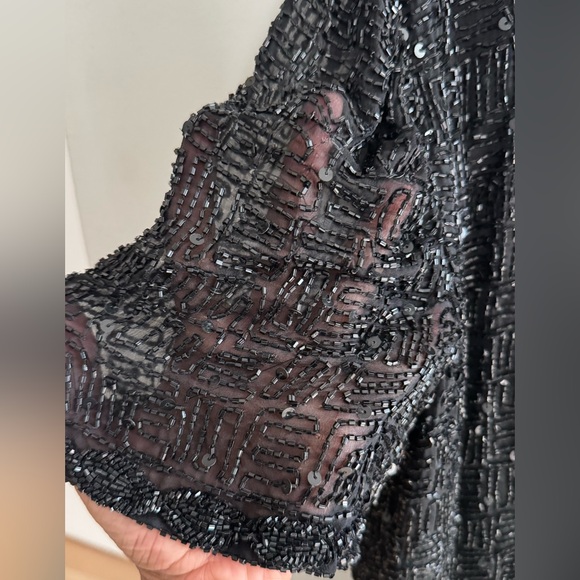 Vintage Laurence Kazar Black Beaded Dress - Picture 4 of 6